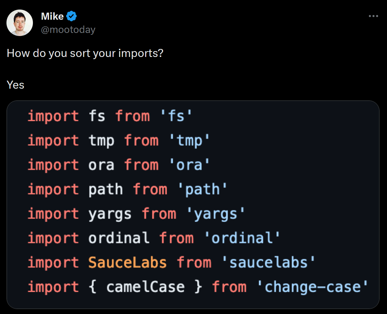 How to organize imports